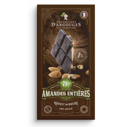 Tablette réduite Amandes Chocolat Noir 71%