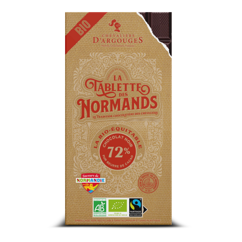 Chocolat bio artisanal Tablette Bio Chocolat Noir 100g à 3,40 €