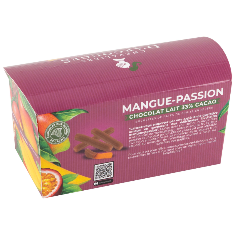 Ballotin bûchettes mangue passion enrobées