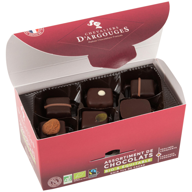 Ballotin 18 chocolats bio/équitable