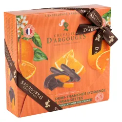 Ballotin orangettes et tranches d'oranges enrobées
