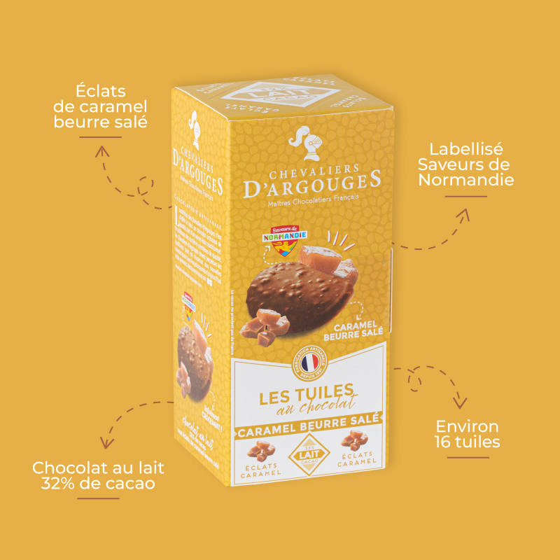 Assortiment tuiles éclats caramel beurre salé