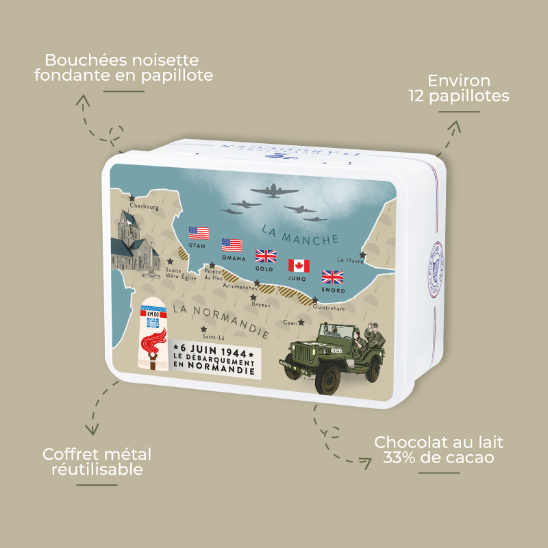 Coffret Plage du Débarquement bouchées noisettes