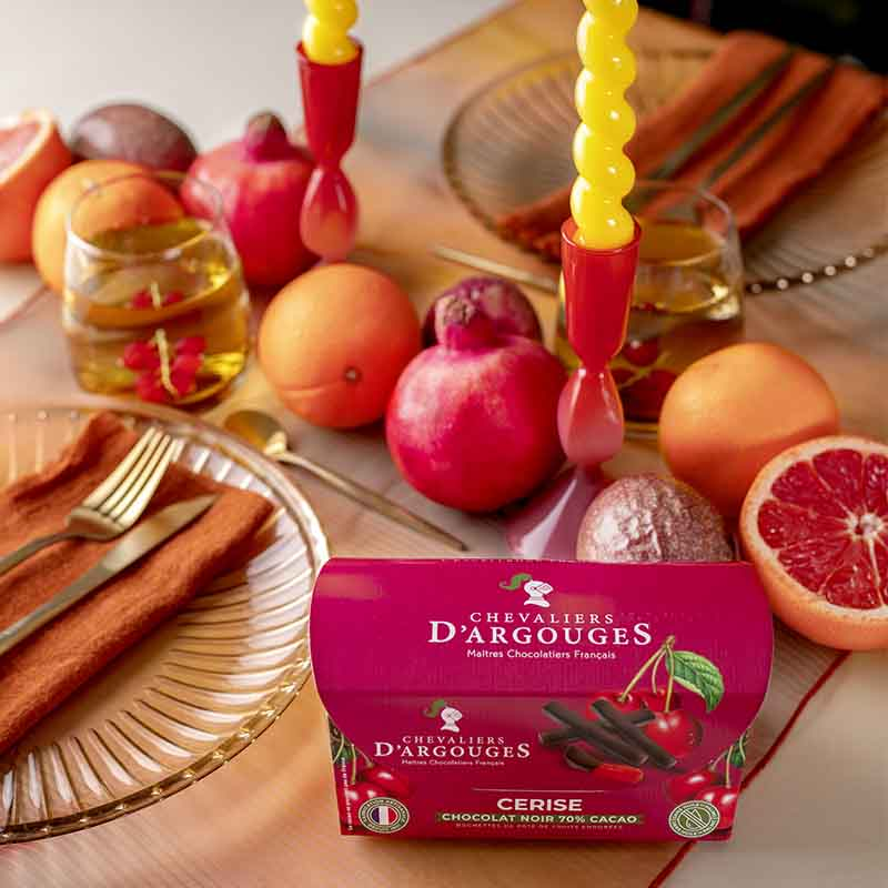 Ballotin bûchettes cerise enrobées