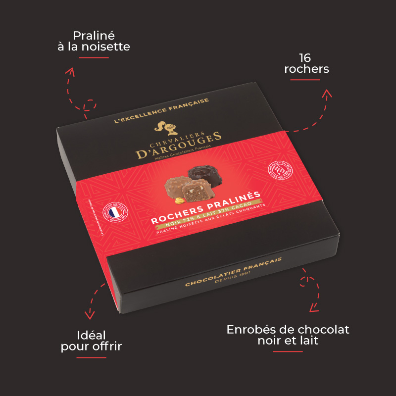 Coffret 16 rochers pralinés