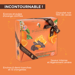 BALLOTIN CADEAU ORANGETTES ET TRANCHES D'ORANGES