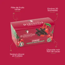 Ballotin bûchettes cerise enrobées