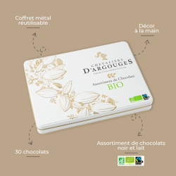 COFFRET ASSORTIMENT DE CHOCOLATS NOIR - LAIT BIO/ÉQUITABLE