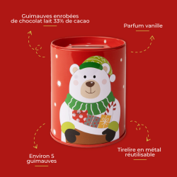 TIRELIRE GARNIE DE GUIMAUVE LAIT