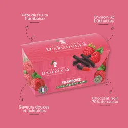 Ballotin bûchettes framboise enrobées
