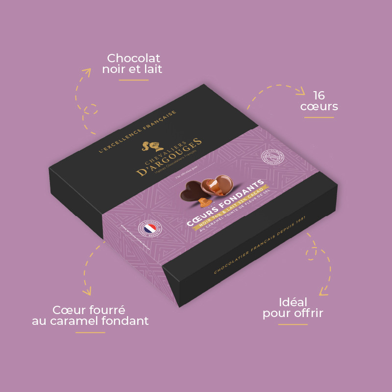 Assortiment cœur fondant caramel