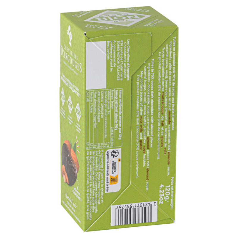 Assortiment tuiles éclats amandes