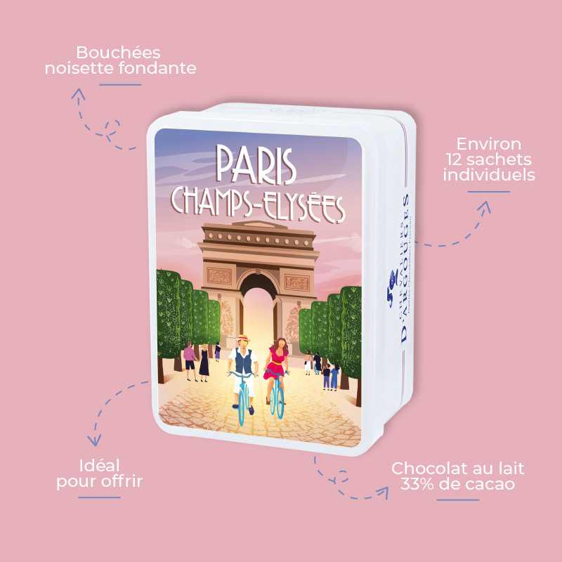 Coffret Paris Champs Elysées bouchées noisettes
